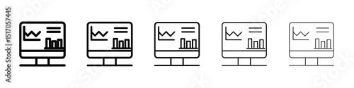 Electricity icon graphic set. trendy stroke line style