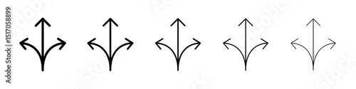 Flexibility icon graphic set. trendy stroke line style