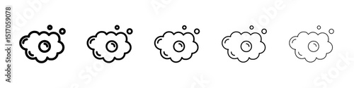 Foam icon graphic set. trendy stroke line style