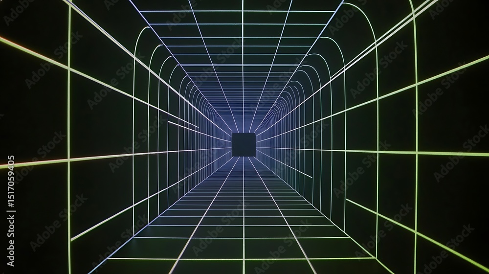 Obraz premium Retro tunnel effect