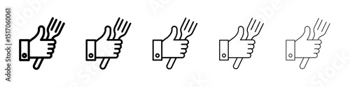 Good food icon graphic set. trendy stroke line style