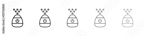 Humidifier graphic set. trendy stroke line style