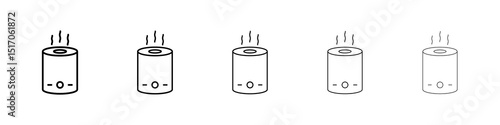 Humidifier icon graphic set. trendy stroke line style