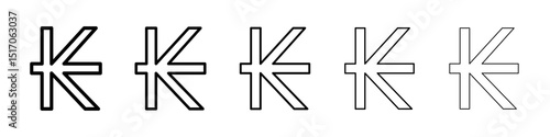 Kip icon graphic set. trendy stroke line style