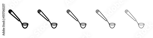 Ladle icon graphic set. trendy stroke line style