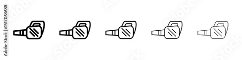 Leaf blower icon graphic set. trendy stroke line style