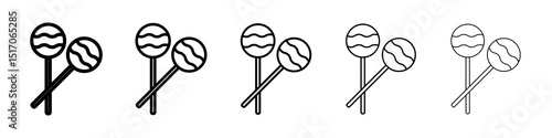 Lollypop icon graphic set. trendy stroke line style