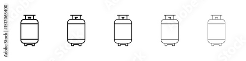 LPG icon graphic set. trendy stroke line style