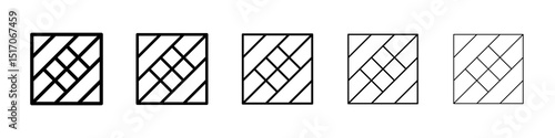 Mosquito net icon graphic set. trendy stroke line style