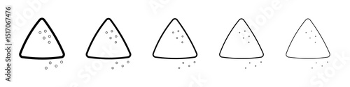 Mound icon graphic set. trendy stroke line style