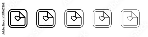 Nicotine patch icon graphic set. trendy stroke line style