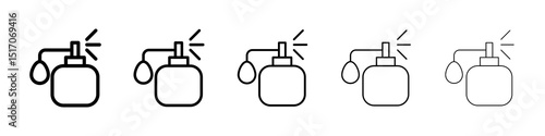 Parfum icon graphic set. trendy stroke line style