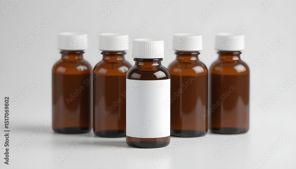 Amber Glass Bottles with Blank Labels Perfect for Essential Oils, Medicine, or Craft Supplies Amber Glass Bottles with Blank Labels Perfect for Essential Oils, Medicine, or Craft Supplies