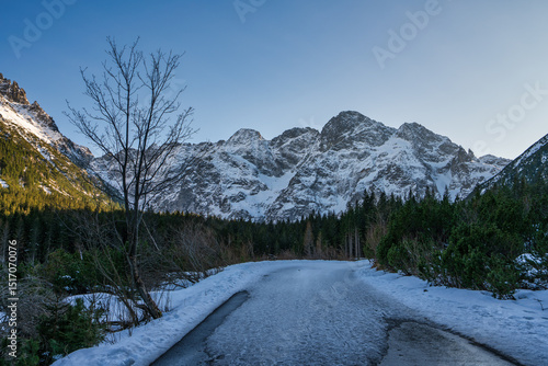 Road to Sea Eye in Tatras mountain. Poland