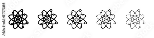 Physics icon graphic set. trendy stroke line style