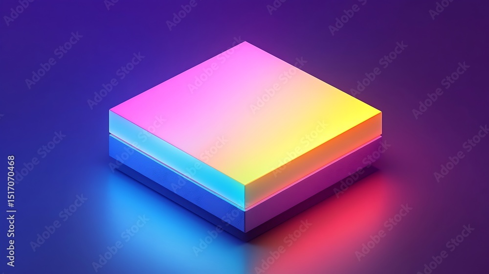 Neon cube podium Neon cube podium