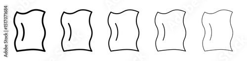 Rag icon graphic set. trendy stroke line style