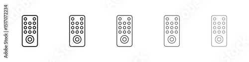 Remote icon graphic set. trendy stroke line style