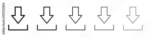 Safe icon graphic set. trendy stroke line style