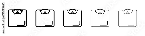 Scale icon graphic set. trendy stroke line style