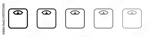 Scale icon graphic set. trendy stroke line style