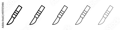 Scalpel icon graphic set. trendy stroke line style