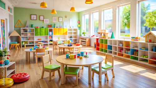 Vibrant and Bright Classroom with Natural Light