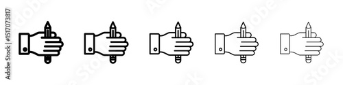 Self expression icon graphic set. trendy stroke line style