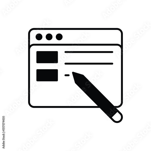 Content Writing Icon vector