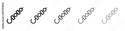 Skewer icon graphic set. trendy stroke line style