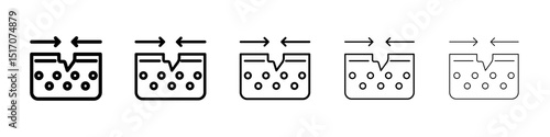 Skin healing icon graphic set. trendy stroke line style