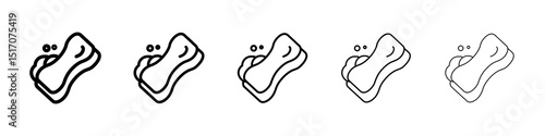 Soap icon graphic set. trendy stroke line style