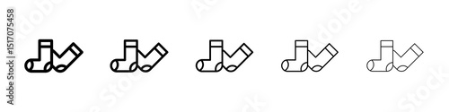 Socks icon graphic set. trendy stroke line style
