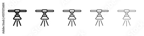 Sprinkler icon graphic set. trendy stroke line style