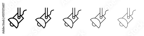 Spotlight icon graphic set. trendy stroke line style