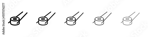 Sushi icon graphic set. trendy stroke line style