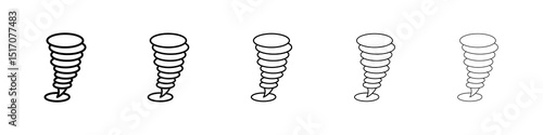 Tornado icon graphic set. trendy stroke line style
