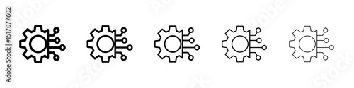 Transform icon graphic set. trendy stroke line style