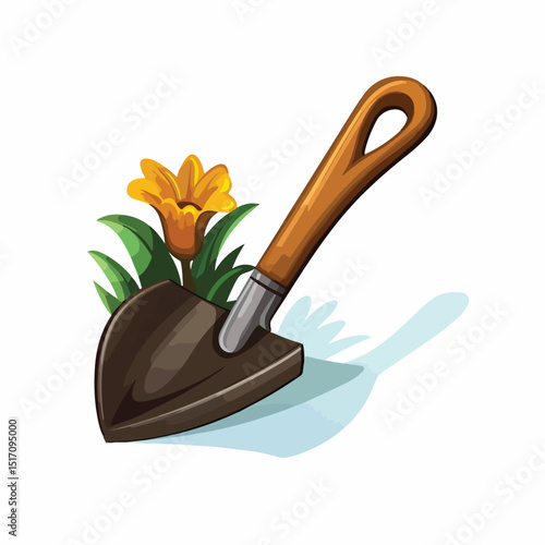Professional Vector Illustration of Gardening Tools Icon for Creative Designs