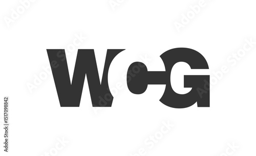 WCG logo design. Initial letter W C G bold font style for tech startups, consulting, corporate branding. Creative company name, headlines typography identity, trendy logotype.