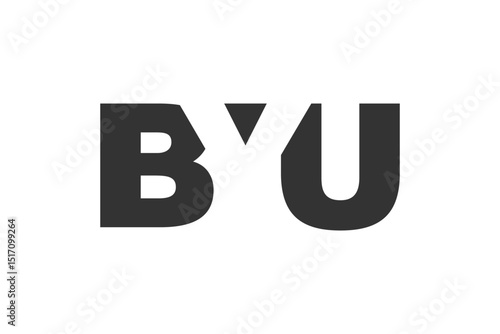 BYU logo design. Initial letter B Y U bold font style for tech startups, consulting, corporate branding. Creative company name, headlines typography identity, trendy logotype.