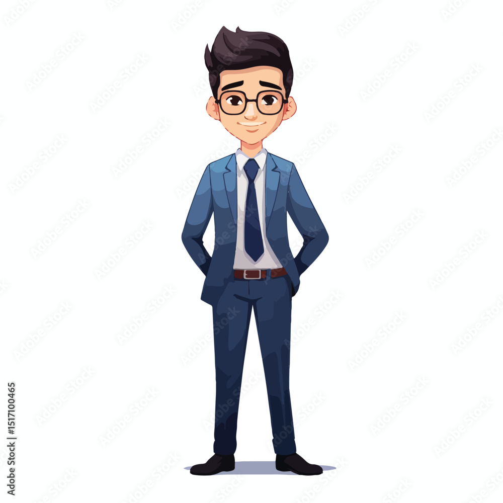 Professional Young Business Man Avatar Character Vector Illustration for Corporate Presentations and Website Profiles Professional Young Business Man Avatar Character Vector Illustration for Corporate Presentations and Website Profiles