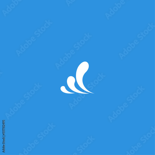 Water wave Icon flat vector design