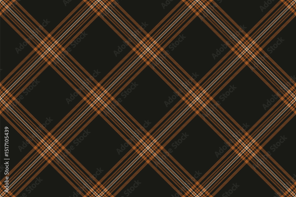 Naklejka premium Elegant diagonal plaid pattern in rich gold and black. Perfect for textile design, wallpaper, or website backgrounds.