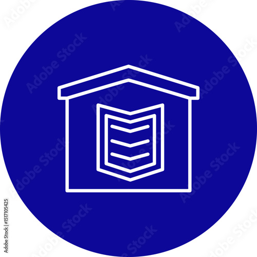 Homeschooling Vector Line Black Circle Icon Design