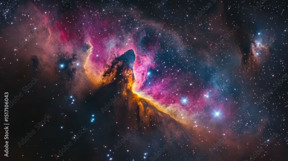 Cosmic Nebula: A Breathtaking Celestial Landscape of Stars and Nebulae in Deep Space Cosmic Nebula: A Breathtaking Celestial Landscape of Stars and Nebulae in Deep Space