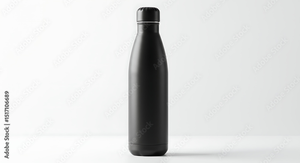 Modern water bottle with clean surface, great for sports or corporate logo branding. Modern water bottle with clean surface, great for sports or corporate logo branding.