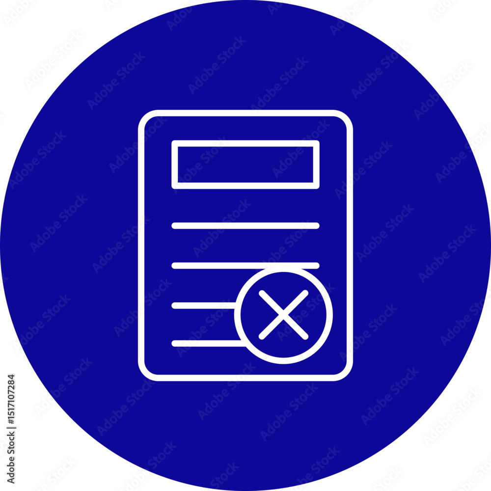 Refuse Vector Line Blue Circle Icon Design Refuse Vector Line Blue Circle Icon Design