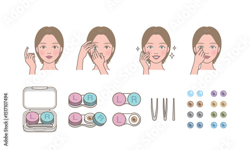 A female character who wears contact lenses and color lenses