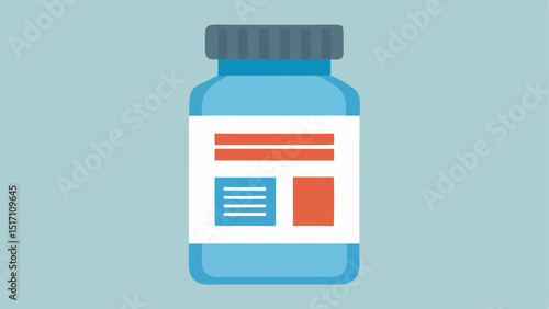 HighTech Supplement Bottle A modern supplement bottle with a clear plastic exterior and electronic label that updates with realtime data on expiration dates and dosage information.